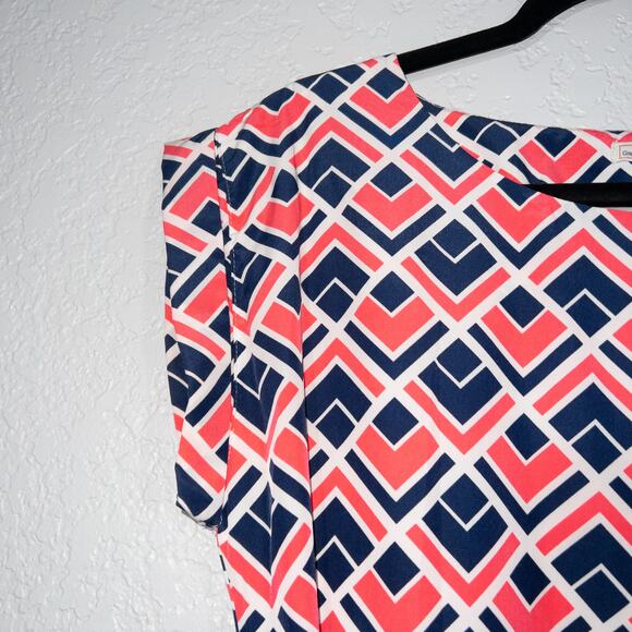 Gap Pink & Blue Geometric Mini Shift‎ Dress Size XS - Picture 4 of 8
